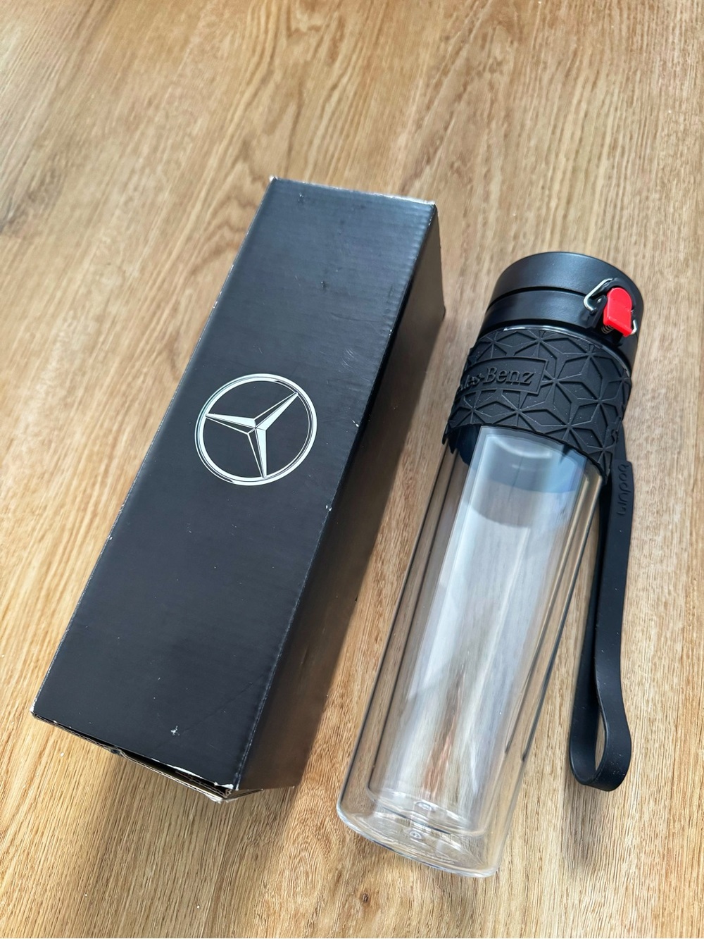 Mercedes-Benz Branded Glass Travel Bottle - Black